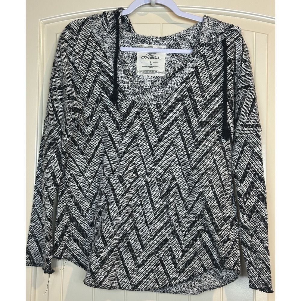 O'Neill Baja Surfer Beach Hoodie Womens Sz L surfer girl surf skate pullover